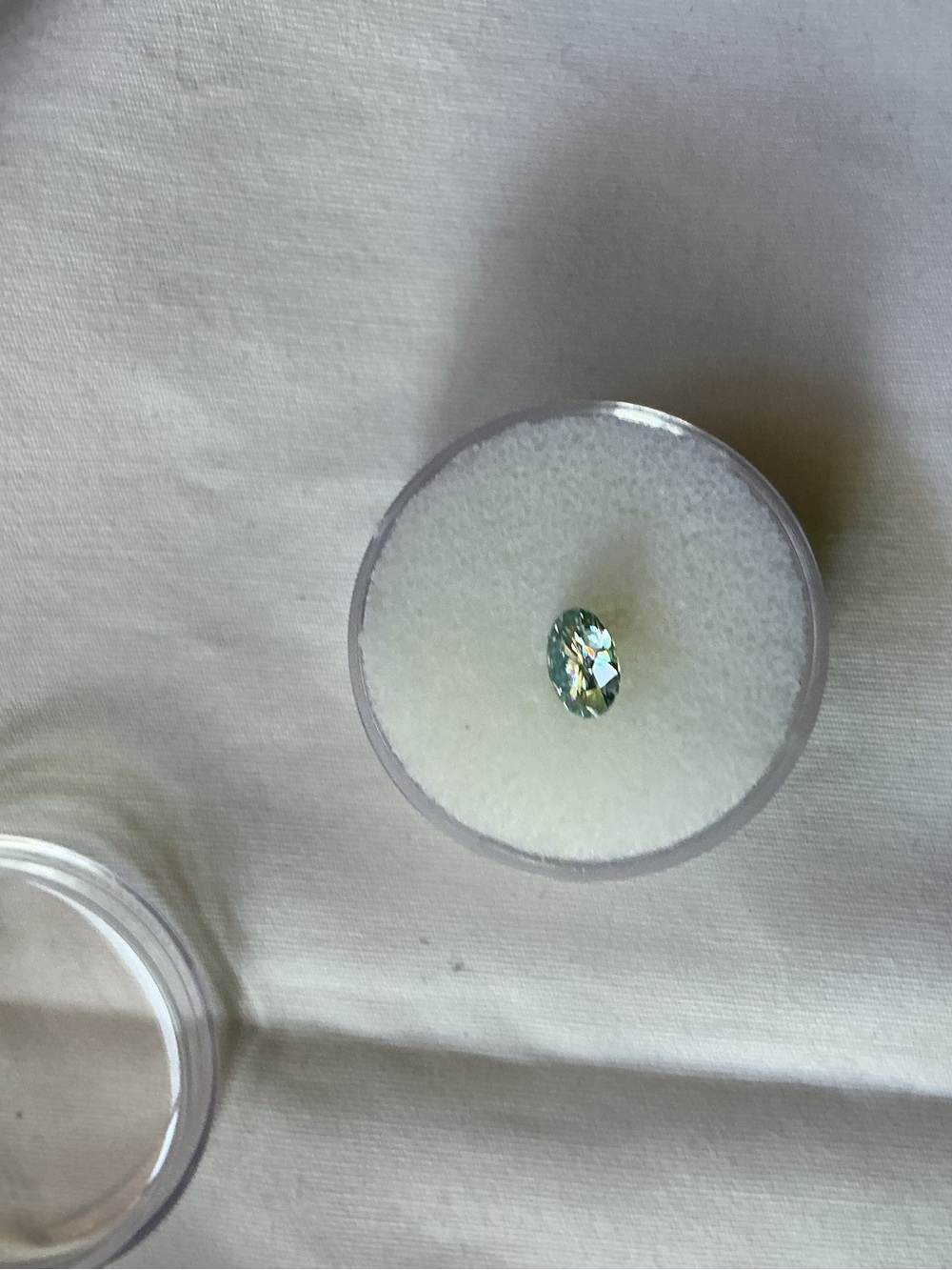 Moissanite Round Cut Ice Blue Stone - 6.5mm - Picture 3 of 5
